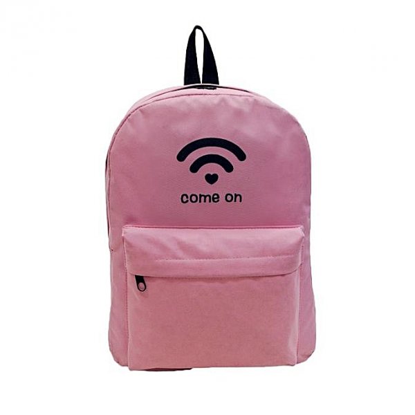 Men Women canvas personalized wireless network printing backpack shoulder bag