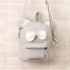Women bag backpack bow pale pink , gray , sky blue