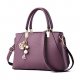 Women's Zipper PU (Polyurethane) / PU Tote Bag Solid Black / Burgundy / Purple / Autumn; Winter