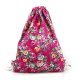 Women floral fashion backpack drawstring rucksack