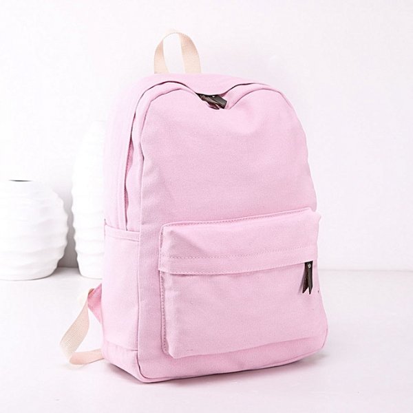 preppy girl canvas shoulder bag school backpack